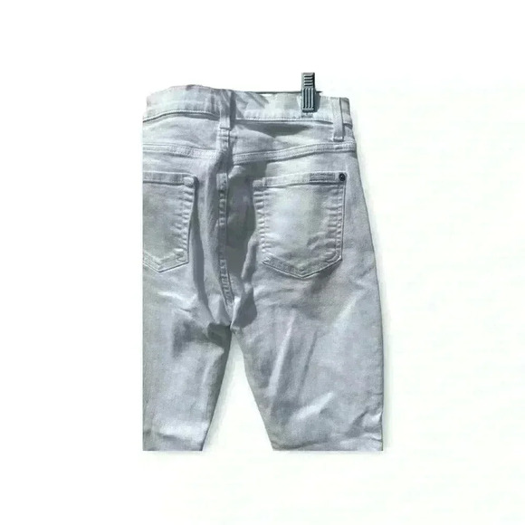 7 FOR ALL MANKIND Side Stripe High Waist Ankle Skinny Jeans In White Size 26 - Picture 7 of 10